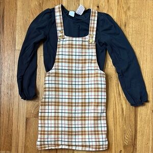 Tahari Overall Flannel Dress and Top